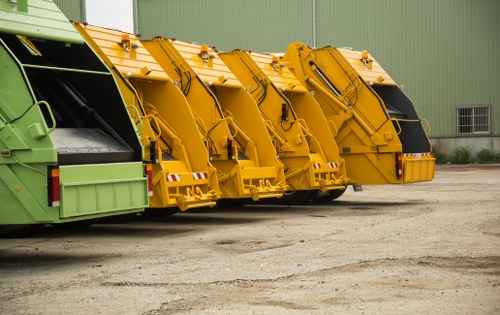 Garden clearance process with equipment in use
