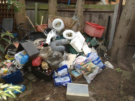 Garden debris being removed by experts